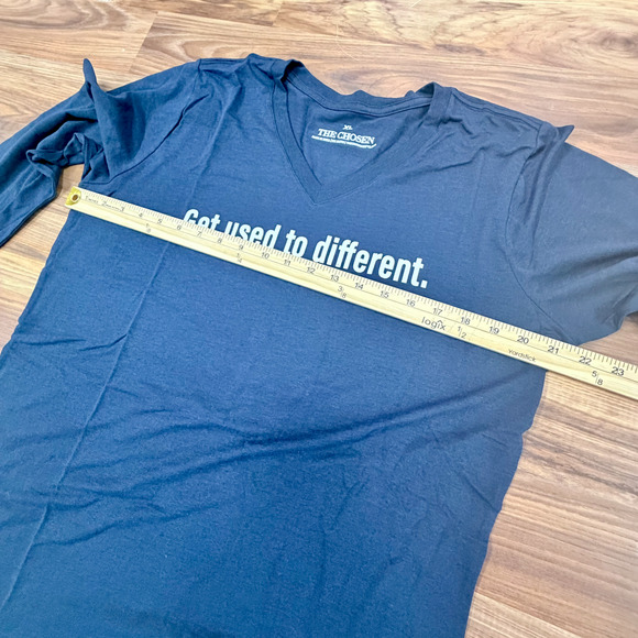 The CHOSEN NWT Faith NAVY Unisex L/S XL Graphic T-Shirt Jesus Christian Faith - Picture 4 of 6